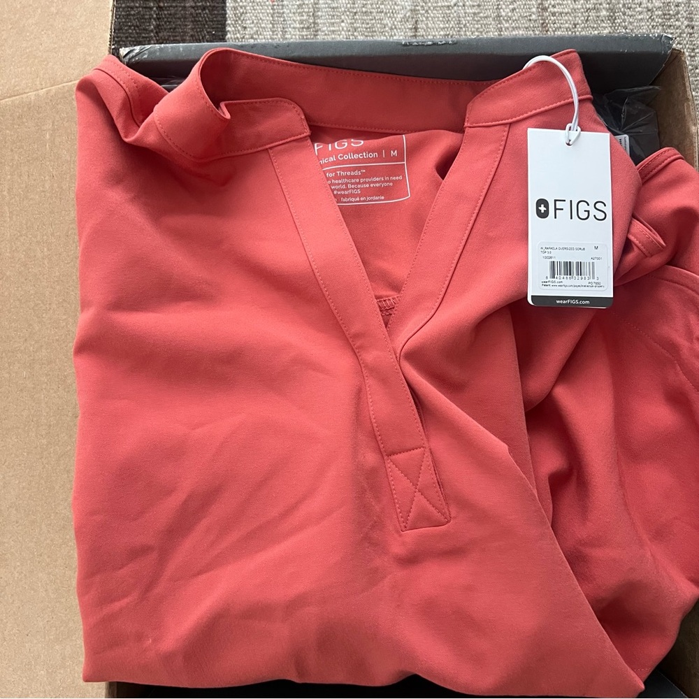 FIGS M Spiced Cider Rafaela Scrub Top